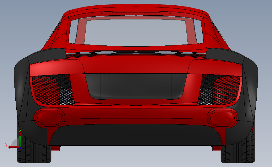 奥迪r8汽车模型 3D模型SolidWorks三维设计图