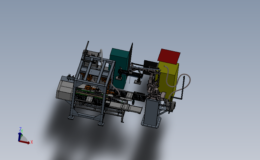 宝洁卫浴产品输送带线3D模型SolidWorks三维设计图