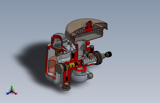 感应化油器SW模型 3D模型SolidWorks三维设计图