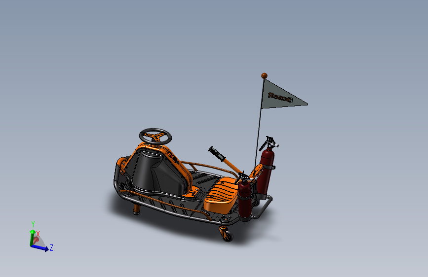 概念型购物车(SW设计) 3D模型SolidWorks三维设计图
