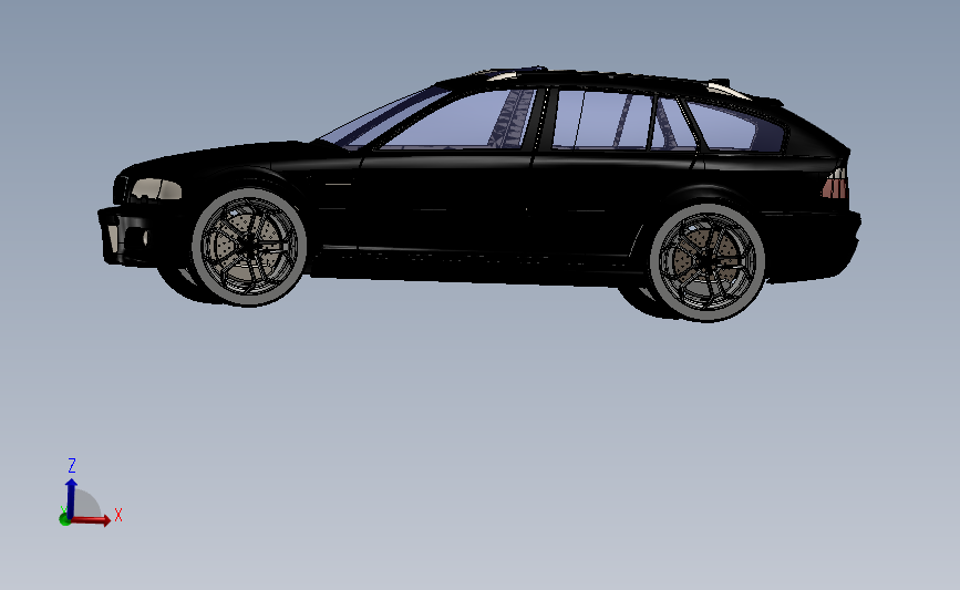 宝马E46系列旅行车 3D模型SolidWorks三维设计图