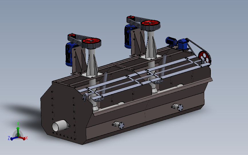 浮选机 3D模型SolidWorks三维设计图
