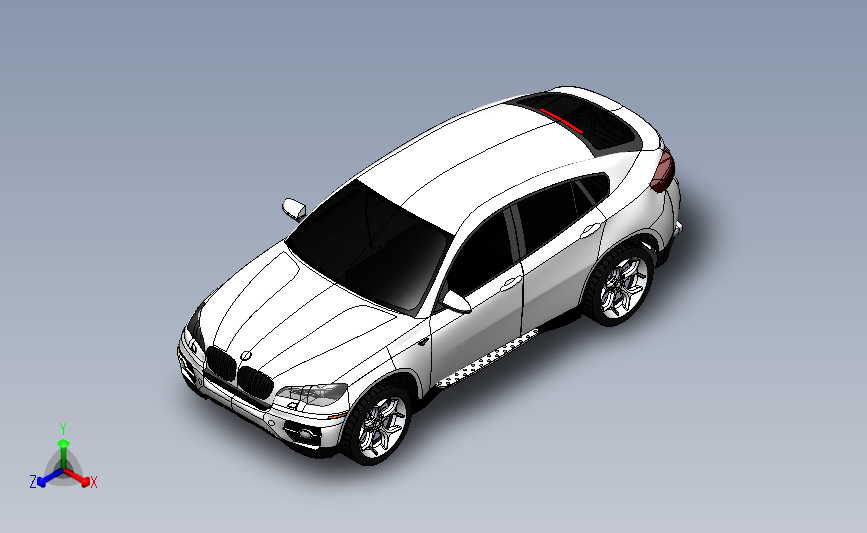 宝马X6三维模型 3D模型SolidWorks三维设计图