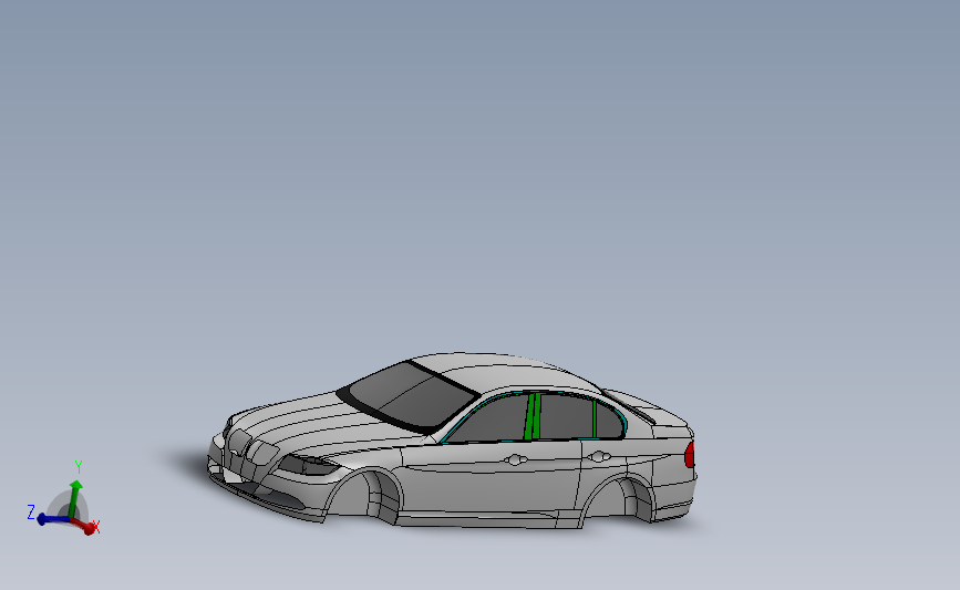 宝马M3轿跑 3D模型SolidWorks三维设计图