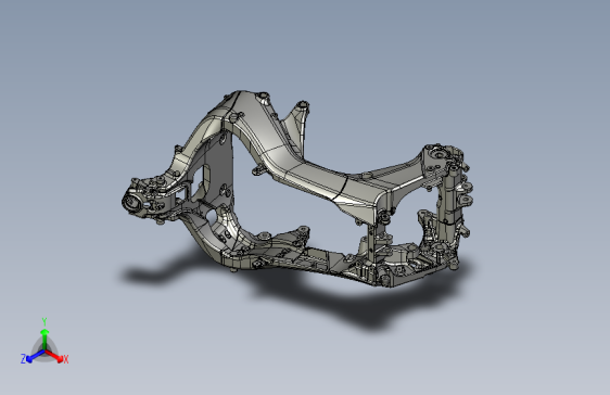 宝马汽车车架3D模型SolidWorks三维设计图ProE Creo Elements设计
