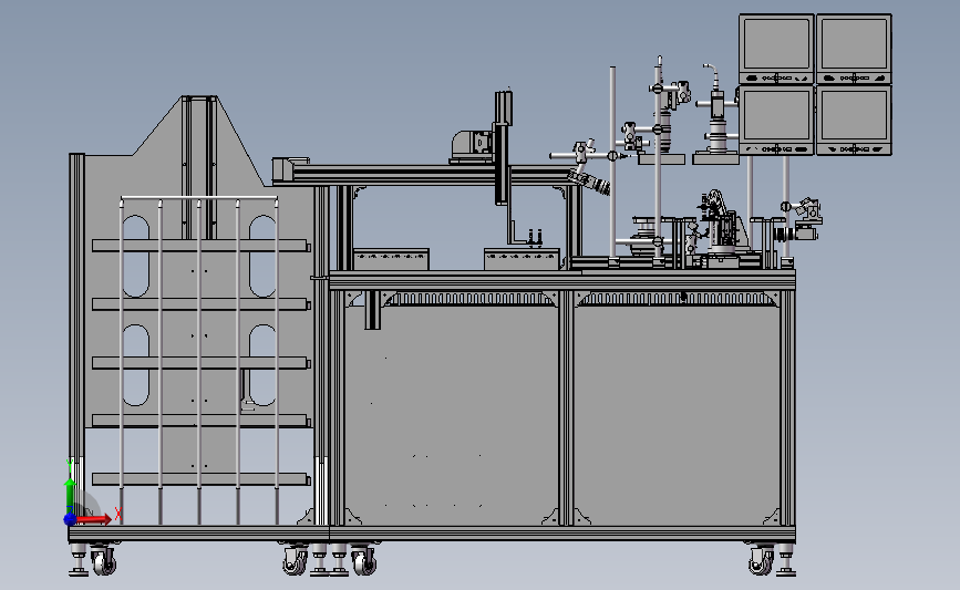 材料的自动视觉检测设备3D模型SolidWorks三维设计图