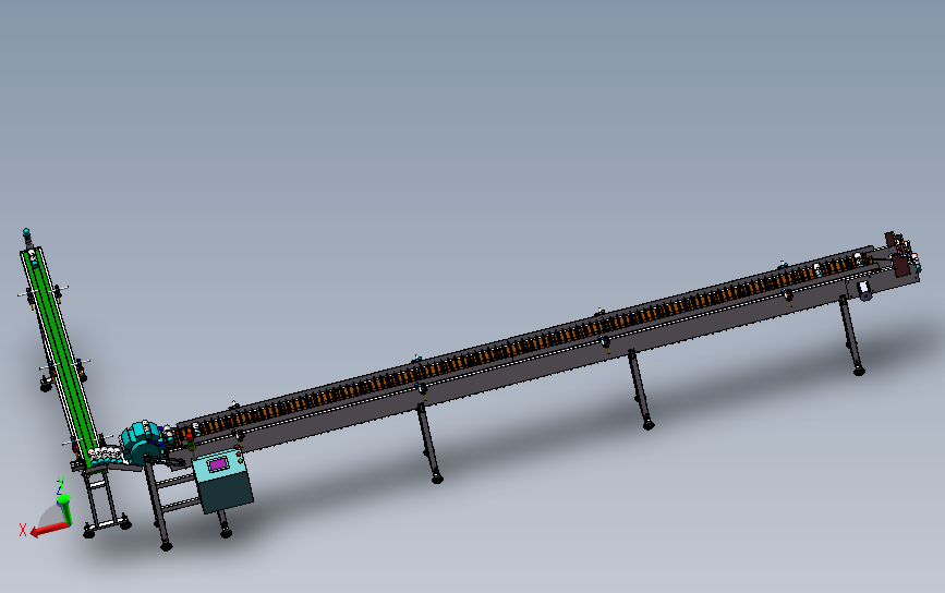 部喷码输送流水线(某知名化妆品公司定做设备) 3D模型SolidWorks三维设计图