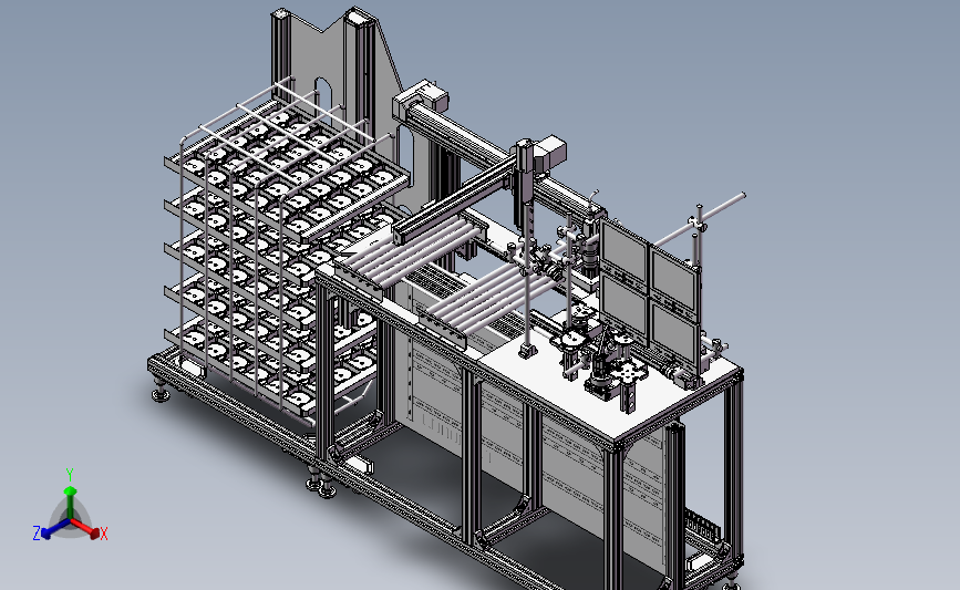 材料的自动视觉检测设备3D模型SolidWorks三维设计图