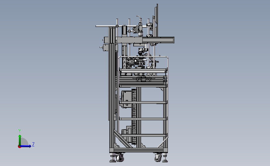 材料的自动视觉检测设备3D模型SolidWorks三维设计图