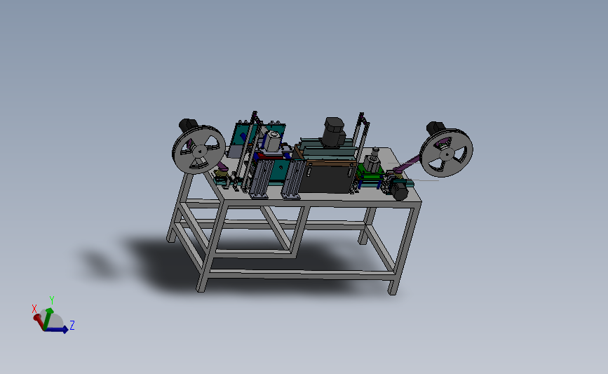 半导体器件移印包装机（半导体IC器件印字编带包装一体机）3D模型SolidWorks三维设计图