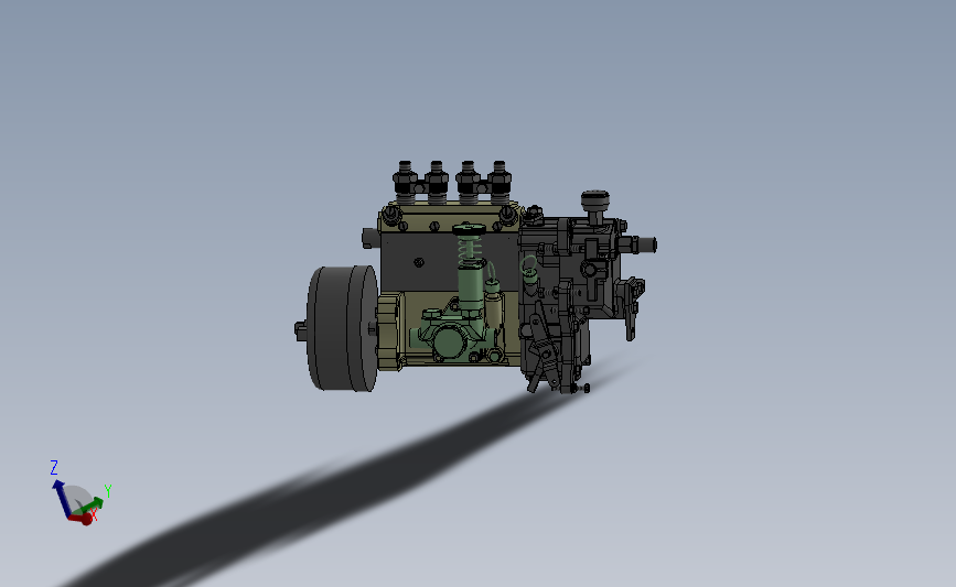 柴油机高压喷油泵 3D模型SolidWorks三维设计图