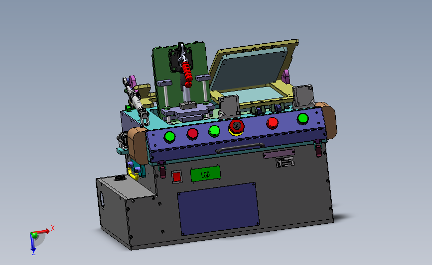 半自动化连杆测试机构3D模型SolidWorks三维设计图