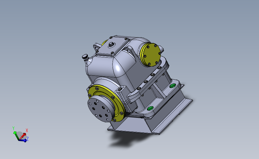 差速器式蜗轮蜗杆减速器3D模型SolidWorks三维设计图