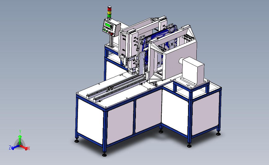 钣金两边攻牙机 3D模型SolidWorks三维设计图