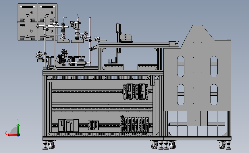 材料的自动视觉检测设备3D模型SolidWorks三维设计图