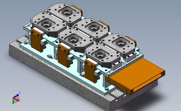 板簧压板及连接板机加专用夹具 3D模型SolidWorks三维设计图