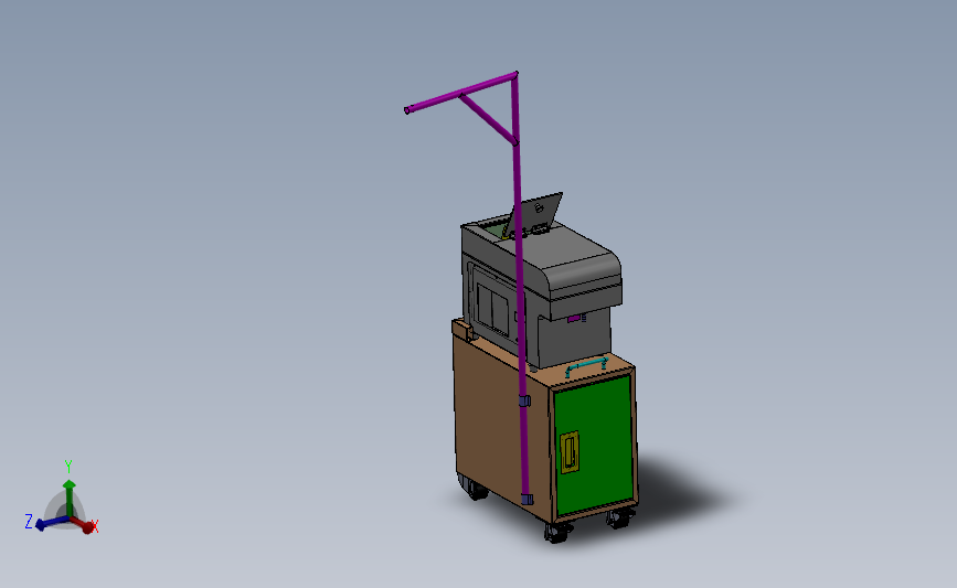 半自动锁螺丝机 3D模型SolidWorks三维设计图