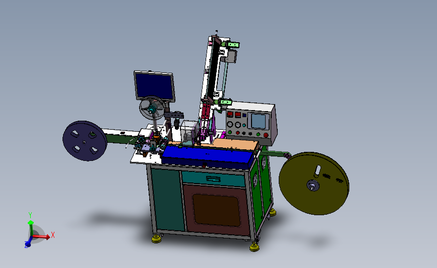 半导体全自动编带机 3D模型SolidWorks三维设计图