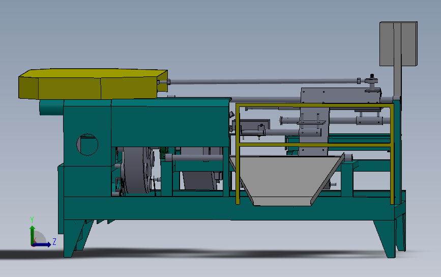 菠萝削皮机3D模型SolidWorks三维设计图