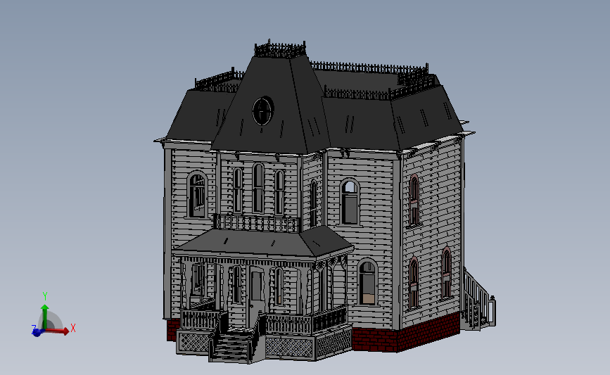 贝茨旅馆拼图 3D模型SolidWorks三维设计图ProE设计