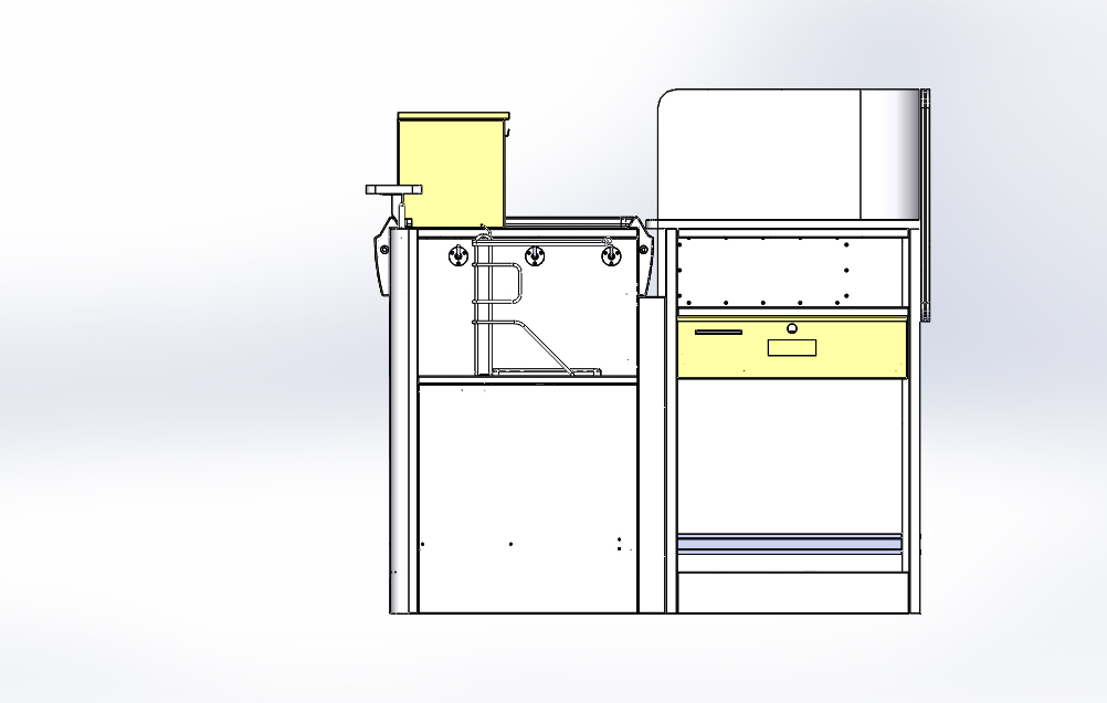 超市系列设备--收银台3 3D模型 3D模型SolidWorks三维设计图