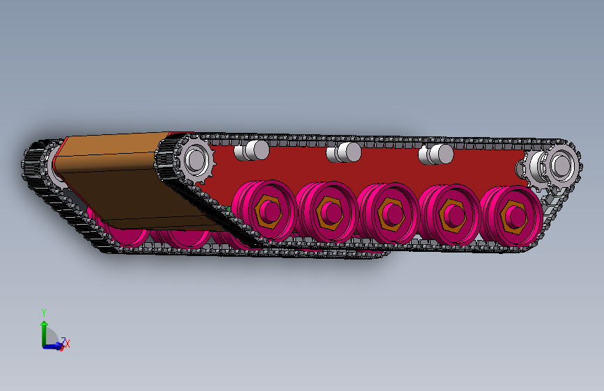 豹2底盘设计3D模型SolidWorks三维设计图
