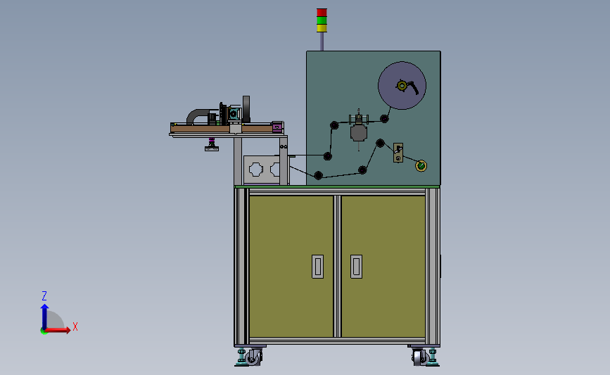 背板贴标机 3D模型SolidWorks三维设计图