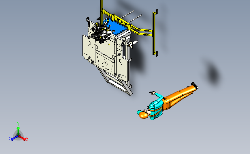 车顶点焊夹具3D模型SolidWorks三维设计图ProE Catia设计