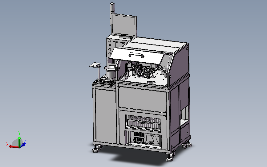 成熟的全自动LED分光机 3D模型SolidWorks三维设计图