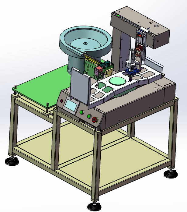 创维电视机壳打螺丝机、非标自动化锁螺丝机设备 3D模型SolidWorks三维设计图