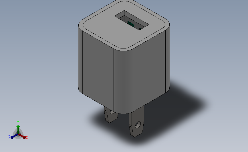 iPod电源适配器 3D模型SolidWorks三维设计图