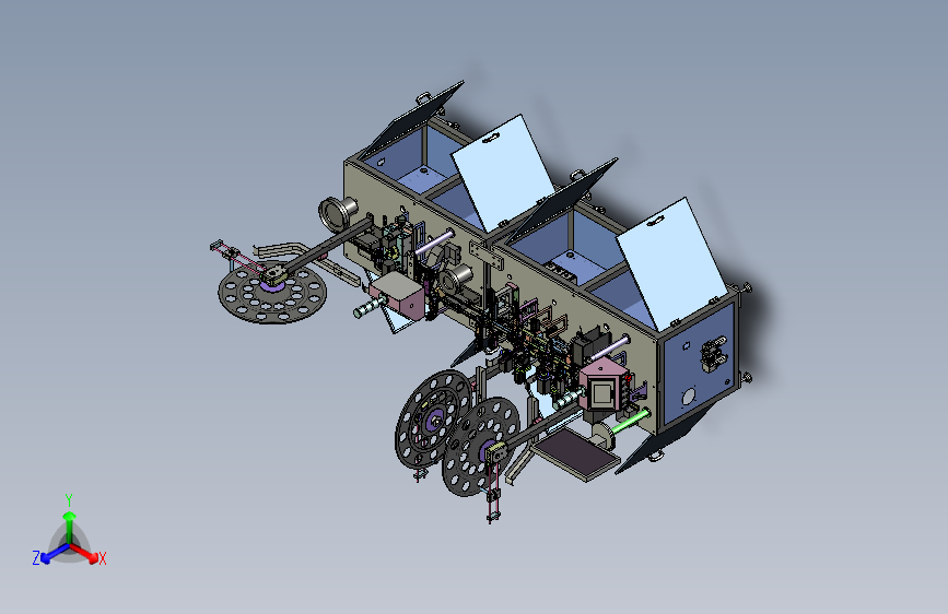 FPC-6PIN后锁式全自动机（自动装COVER焊片CCD检测） 3D模型SolidWorks三维设计图ProE设计