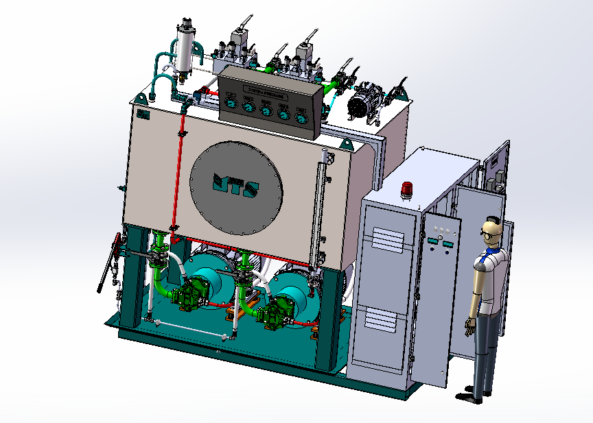 大型液压工作站(完整一套)3D模型SolidWorks三维设计图