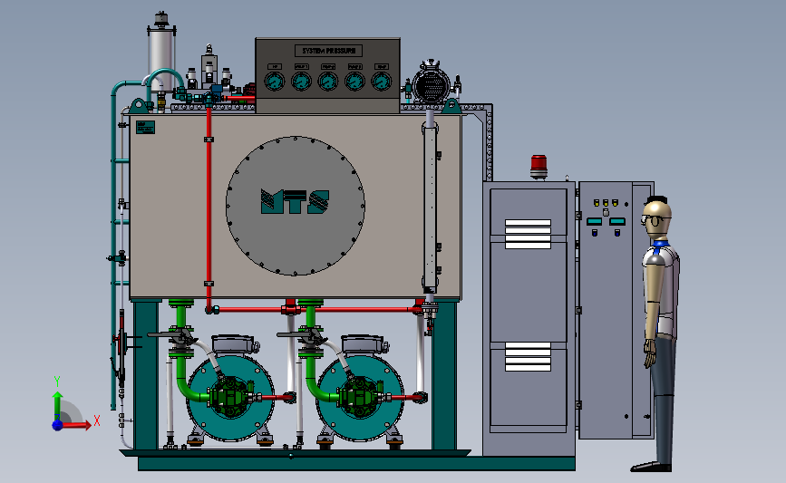 大型液压工作站(完整一套)3D模型SolidWorks三维设计图