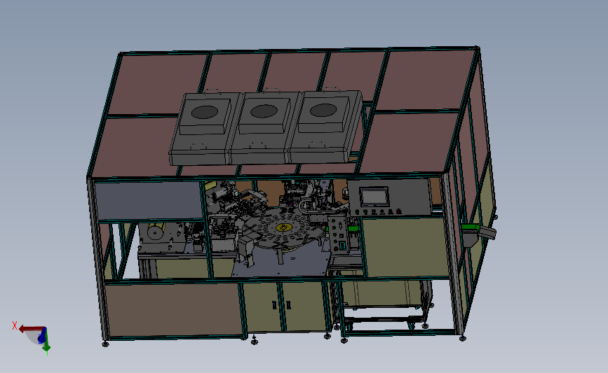D16全自动贴膜机3D模型SolidWorks三维设计图