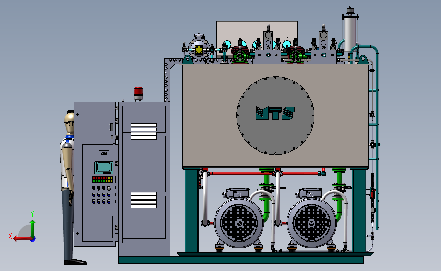 大型液压工作站(完整一套)3D模型SolidWorks三维设计图