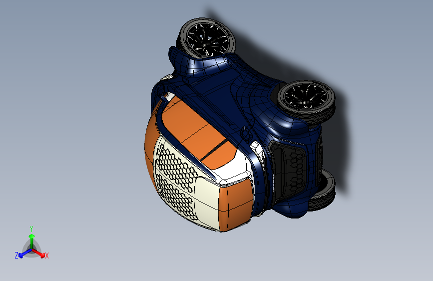 单人概念环保小汽车3D图纸(CRK CherAnCity) 3D模型SolidWorks三维设计图ProE设计