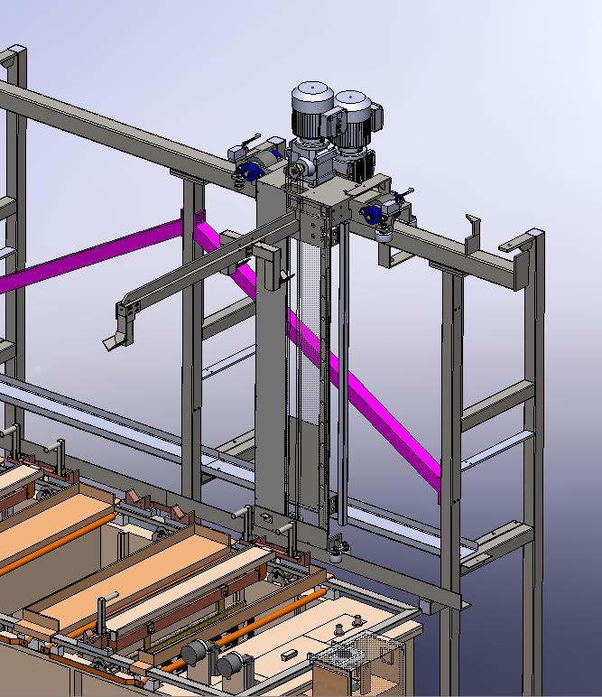 电泳镀锌喷漆表平面处理自动生产线-凸轮振动-自动转移至下工序-平移升降机械手