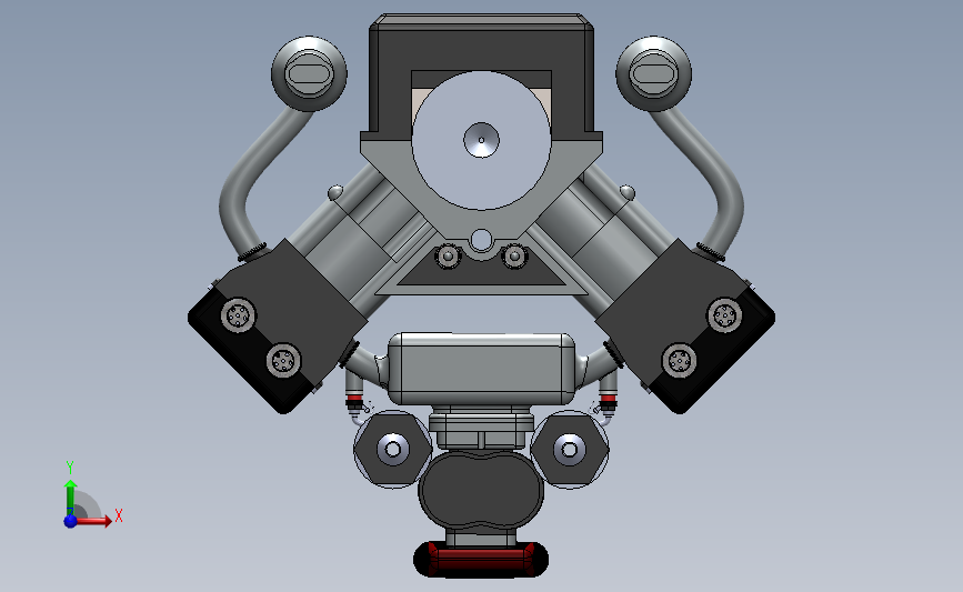 带增压器的V12发动机图纸 3D模型SolidWorks三维设计图