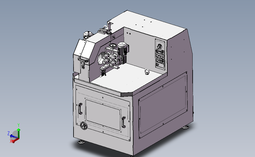 MLW100湿式圆管抛光机 SW设计 3D模型SolidWorks三维设计图