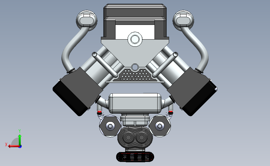 带增压器的V12发动机图纸 3D模型SolidWorks三维设计图