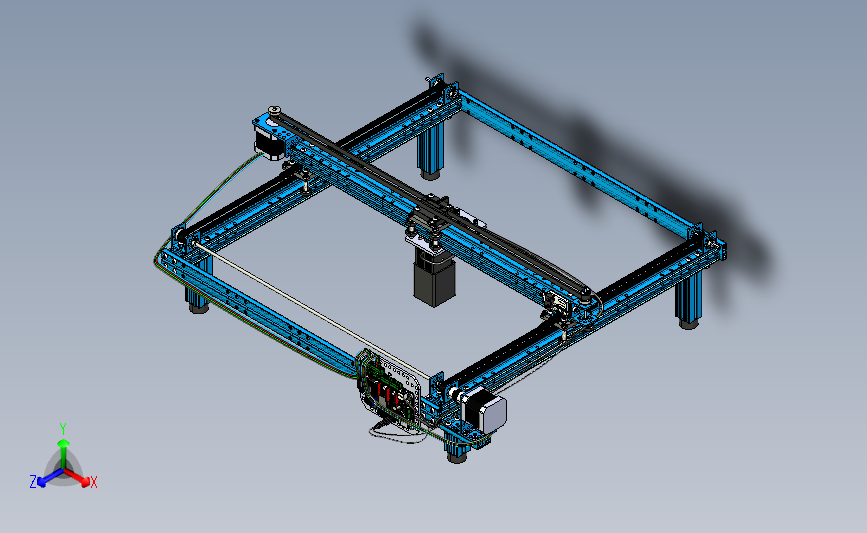 laserbot台式激光雕刻机3D模型_SolidWorks三维设计图