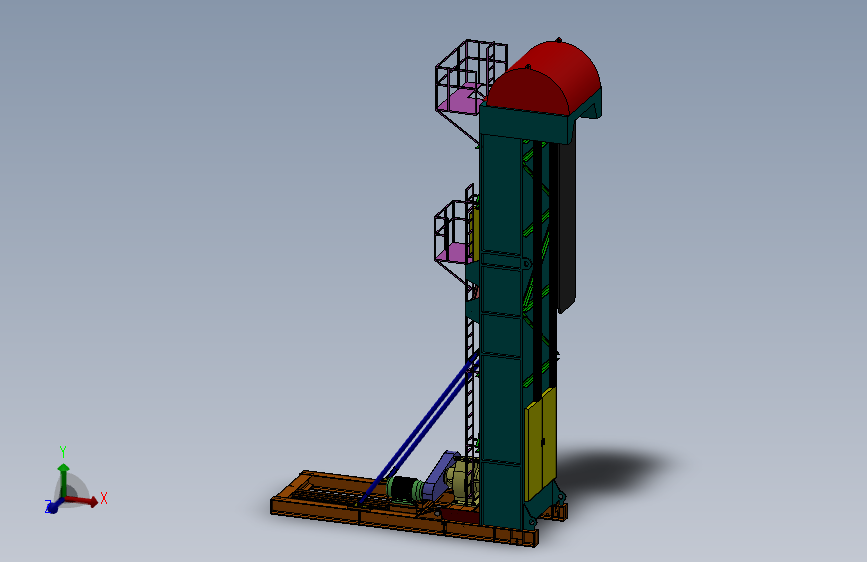 Rotaflex皮带式抽油机、石油抽取设备 3D模型SolidWorks三维设计图