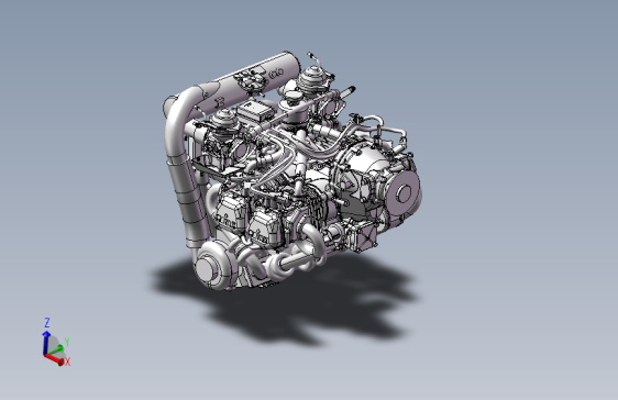 Rotax914发动机（航空发动机）3D模型SolidWorks三维设计图
