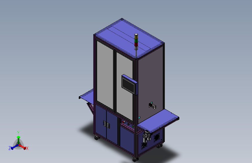 RJ45接口压合测试机 3D模型SolidWorks三维设计图