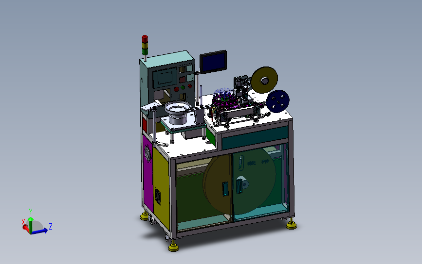 LED编带机（高速全自动编带机） 3D模型SolidWorks三维设计图