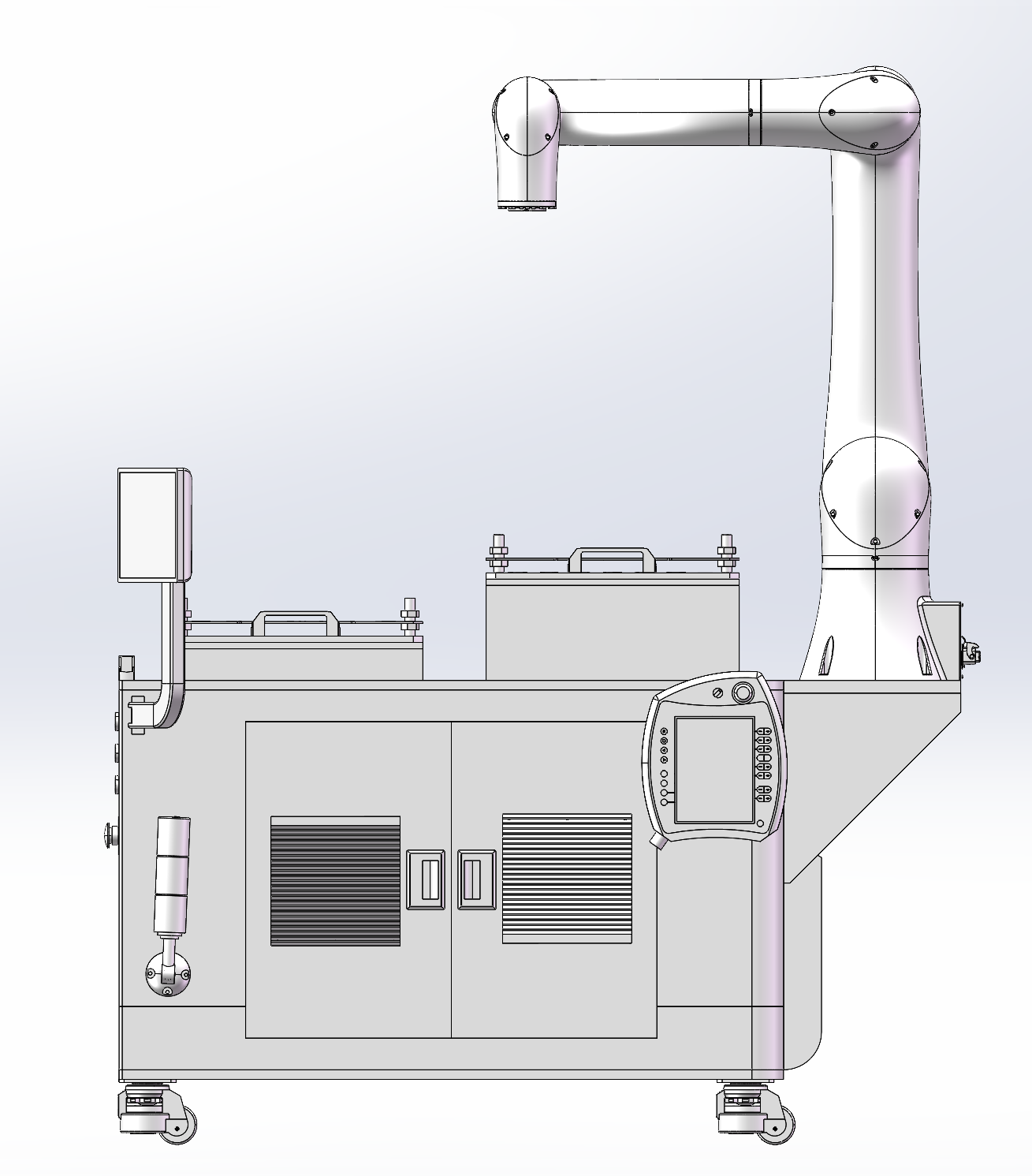 协作机器人上下料布局图