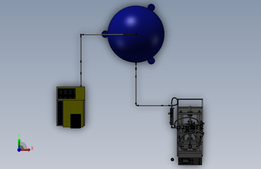 PET吹瓶机3D模型SolidWorks三维设计图