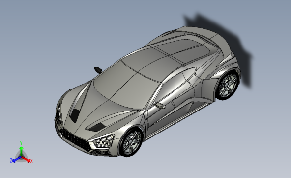 ST1超级跑车3D模型SolidWorks三维设计图