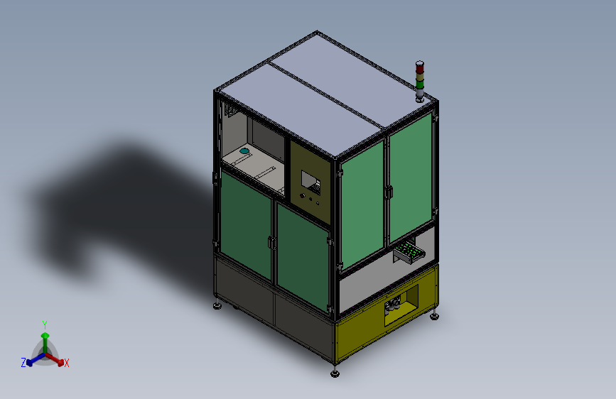 PCB板类工件自动下料机 3D模型SolidWorks三维设计图